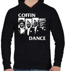 printfashion Dancing Coffin Guys - Férfi kapucnis pulóver - Fekete (2551641)