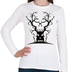 printfashion Halloween tree - Női hosszú ujjú póló - Fehér (3019755)