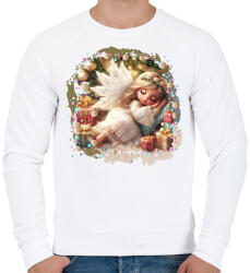 printfashion Karácsonyi angyal - Férfi pulóver - Fehér (14966274)