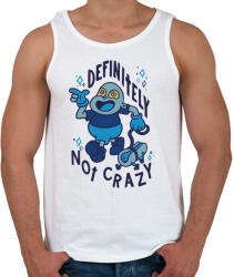 printfashion Definetely not crazy - Férfi atléta - Fehér (4307135)