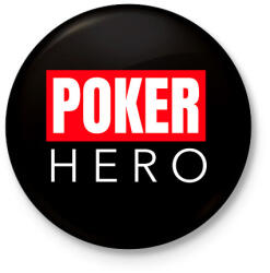 printfashion POKER HERO - Kitűző, hűtőmágnes - Fekete (10997812)