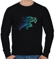 printfashion futás - Férfi pulóver - Fekete (13694092)