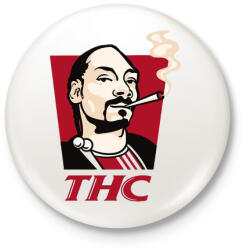 printfashion Snoop THC Dogg - Kitűző, hűtőmágnes - Fehér (3089184)