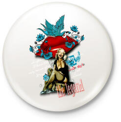 printfashion THE LEGEND - Kitűző, hűtőmágnes - Fehér (3075239)