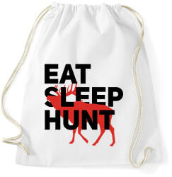 printfashion Vadász (Eat Sleep Hunt) - Sportzsák, Tornazsák - Fehér (1618579)