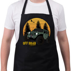 printfashion Off Road adventure - Kötény - Fekete (5667654)
