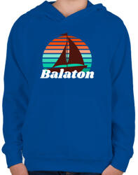 printfashion Balatoni vitorlás - Gyerek kapucnis pulóver - Királykék (9975611)