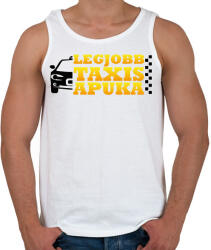 printfashion Legjobb taxis apuka - Férfi atléta - Fehér (7557630)