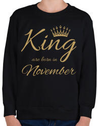 printfashion king - Gyerek pulóver - Fekete (4656707)