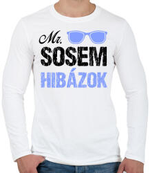 printfashion Mr. sosem hibázok - Férfi hosszú ujjú póló - Fehér (16788732)