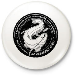 printfashion Harcsa Horgász - Kitűző, hűtőmágnes - Fehér (5795233)