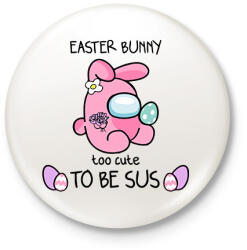 printfashion Húsvéti nyuszika - Kitűző, hűtőmágnes - Fehér (6786915)