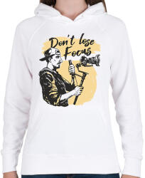printfashion Kamerás fókuszban - Női kapucnis pulóver - Fehér (14754897)