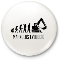 printfashion Markolós evolúció - Kitűző, hűtőmágnes - Fehér (4763343)