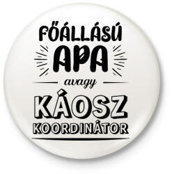 printfashion Főállású apa - Kitűző, hűtőmágnes - Fehér (7126723)
