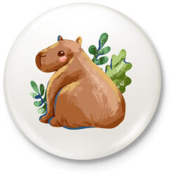 printfashion Capybara popsi - Kitűző, hűtőmágnes - Fehér (13649606)