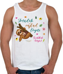 printfashion Lajhár lógás - gyerek - Férfi atléta - Fehér (16059902)