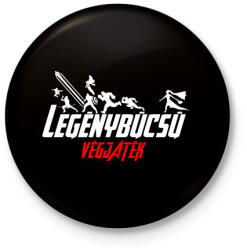 printfashion Legénybúcsú végjáték 2 - Kitűző, hűtőmágnes - Fekete (7343785)