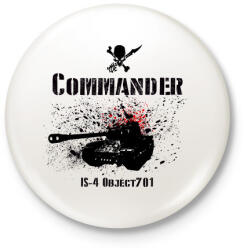 printfashion commander is-4 - Kitűző, hűtőmágnes - Fehér (3081523)