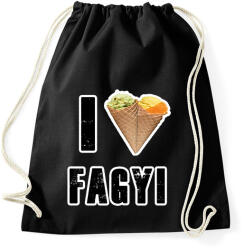 printfashion I Love Fagyi - Sportzsák, Tornazsák - Fekete (16362766)