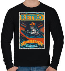 printfashion Retro Disco Party - Férfi pulóver - Fekete (6582739)