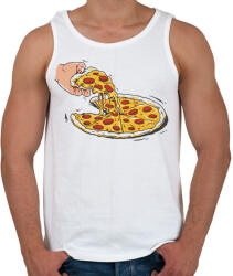 printfashion Pizza - Férfi atléta - Fehér (14013025)