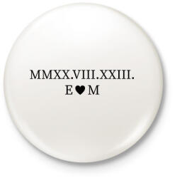 printfashion Római számos évforduló - fekete - Kitűző, hűtőmágnes - Fehér (13524734)