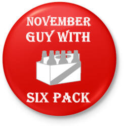 printfashion Novemberben született kockás hasú 2 - Kitűző, hűtőmágnes - Piros (3110681)