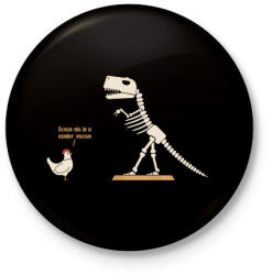 printfashion Egykor még én is kemény voltam! - Kitűző, hűtőmágnes - Fekete (5052159)