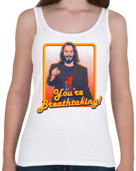 printfashion Keanu Reeves - Női atléta - Fehér (1991397)