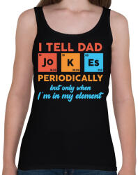 printfashion I tell dad jokes - Női atléta - Fekete (13489243)