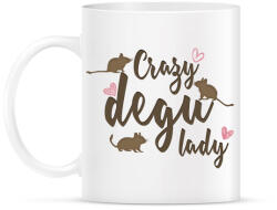 printfashion Őrült degus hölgy - Bögre - Fehér (14475398)