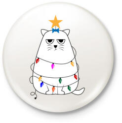 printfashion Grumpy cat karácsony - Kitűző, hűtőmágnes - Fehér (5244984)