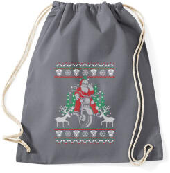 printfashion Motoros Mikulás - Sportzsák, Tornazsák - Grafitszürke (479833)