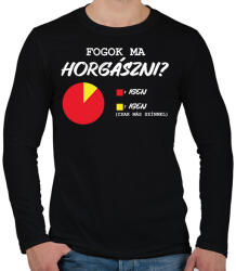 printfashion Fogok ma horgászni? - Férfi hosszú ujjú póló - Fekete (13621563)