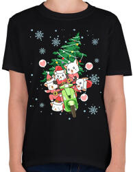 printfashion Christmas Vespa - Gyerek póló - Fekete (2041893)