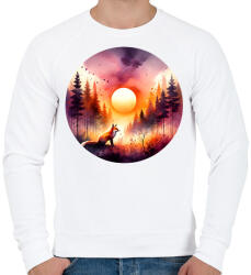 printfashion Cuki erdei róka - Férfi pulóver - Fehér (15370228)