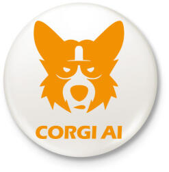 printfashion CorgiAi - Kitűző, hűtőmágnes - Fehér (14992486)