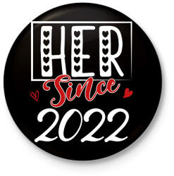 printfashion Her - dátummal - Kitűző, hűtőmágnes - Fekete (11730837)