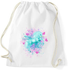 printfashion kék unikornis - Sportzsák, Tornazsák - Fehér (1684575)