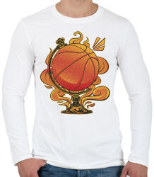 printfashion Kosárlabda - Férfi hosszú ujjú póló - Fehér (7528908)