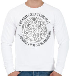 printfashion A kozmetika csökkenti a szorongást - Férfi pulóver - Fehér (6553563)
