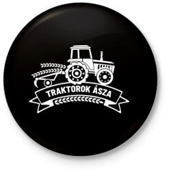 printfashion Traktorok ásza - Fehér - Kitűző, hűtőmágnes - Fekete (6598289)