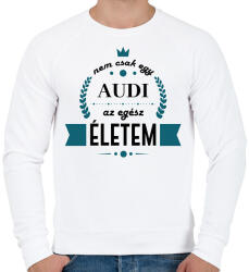 printfashion Nem csak egy Audi - Férfi pulóver - Fehér (7182765)