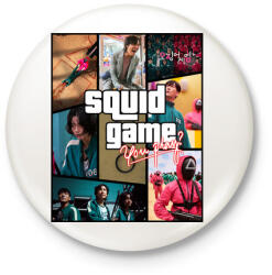 printfashion Squid Game GTA - Kitűző, hűtőmágnes - Fehér (5445590)