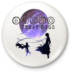 printfashion BUNGO Stray Dogs - Kitűző, hűtőmágnes - Fehér (16544834)