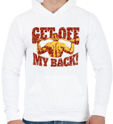 printfashion Get off my back! - Férfi kapucnis pulóver - Fehér (14445742)