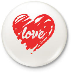 printfashion Love day - Kitűző, hűtőmágnes - Fehér (3083783)