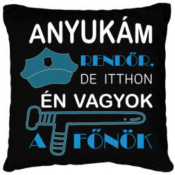 printfashion rendőr_10 - Párnahuzat, Díszpárnahuzat - Fekete (7696459)