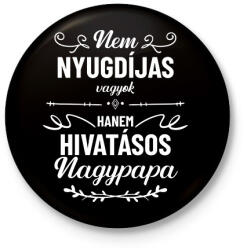 printfashion Hivatásos nagypapa - Kitűző, hűtőmágnes - Fekete (9064121)